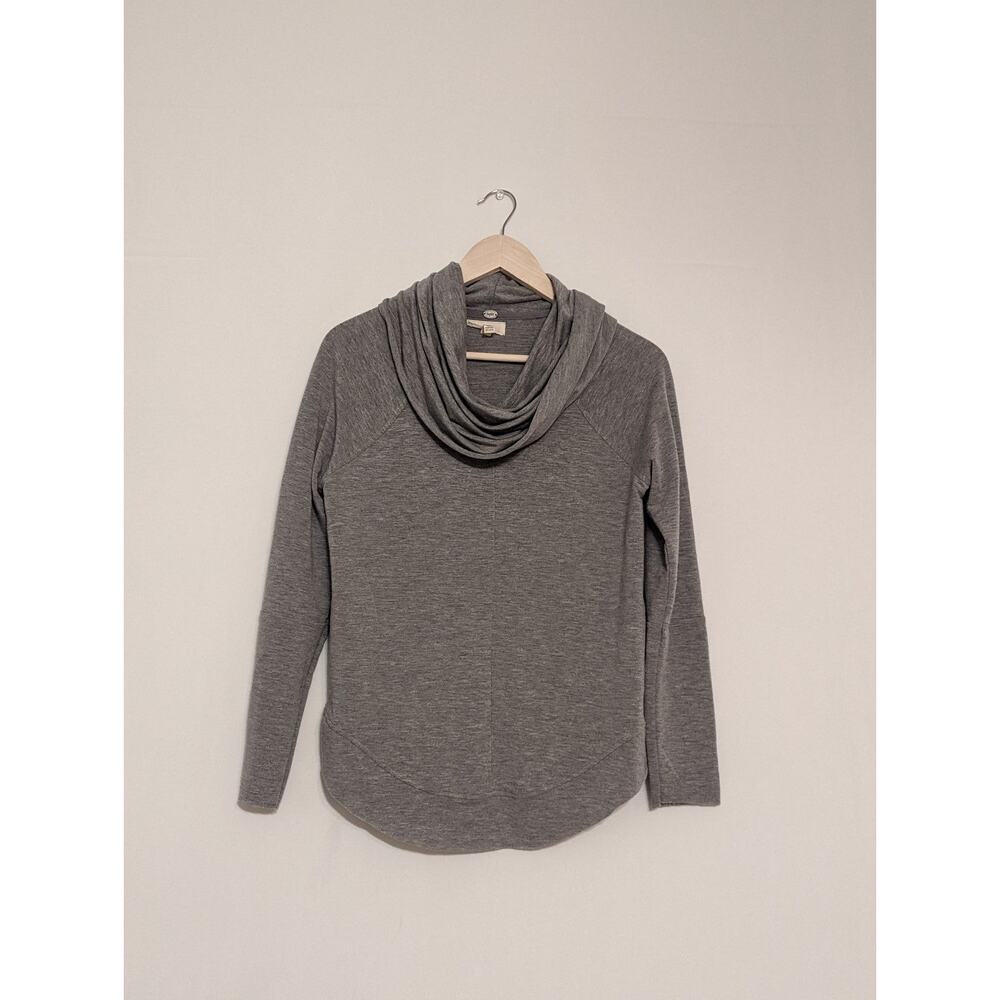 cupio pull over gray crowl neck long sleeve sweater light weight womens small